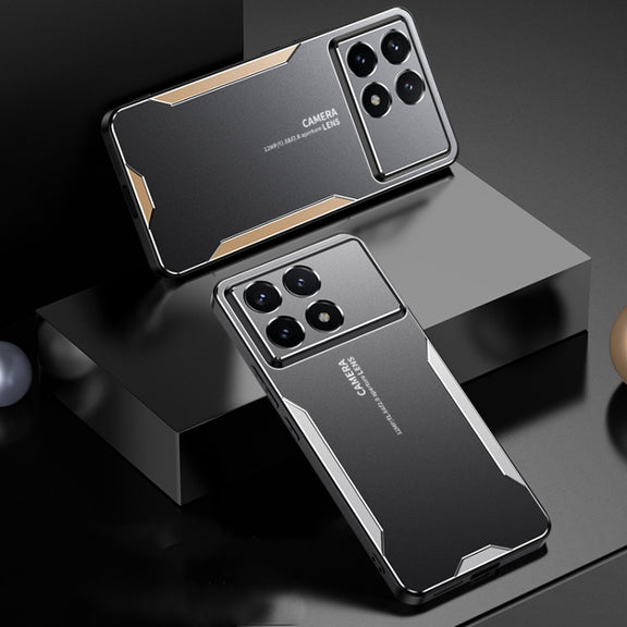 For Xiaomi Redmi K70 Pro Blade Series TPU Hybrid Metal Phone Case(Silver)