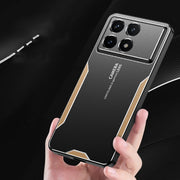 For Xiaomi Redmi K70 Pro Blade Series TPU Hybrid Metal Phone Case(Silver)