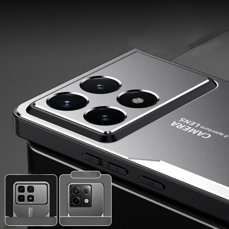 For Xiaomi Redmi K70 Pro Blade Series TPU Hybrid Metal Phone Case(Silver)