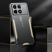 For Xiaomi Redmi K70 Blade Series TPU Hybrid Metal Phone Case(Blue)