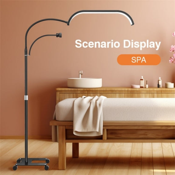 HD-G63X Floor Standing Remote Dimming LED Moon Lamp Manicure Eyelash Beauty Lamp(UK Plug)
