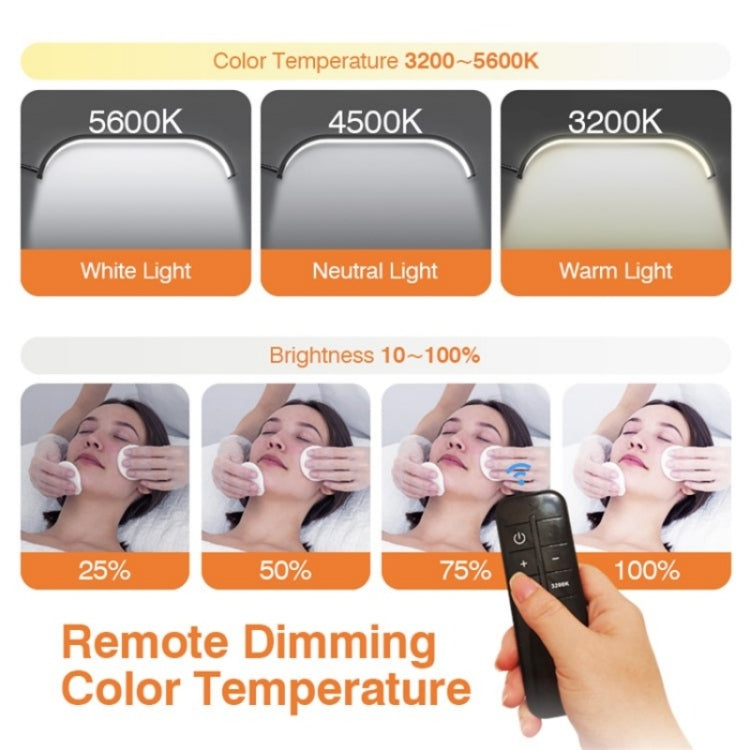 HD-G63X Floor Standing Remote Dimming LED Moon Lamp Manicure Eyelash Beauty Lamp(UK Plug)