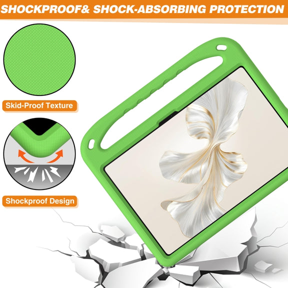 For Honor Pad 9 12.1 Handle EVA Shockproof Tablet Case with Holder(Green)