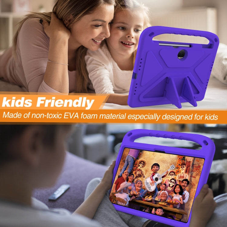 For Honor Pad 9 12.1 Handle EVA Shockproof Tablet Case with Holder(Purple)