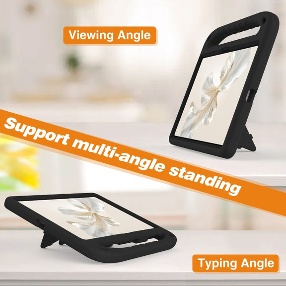 For Honor Pad 9 12.1 Handle EVA Shockproof Tablet Case with Holder(Black)
