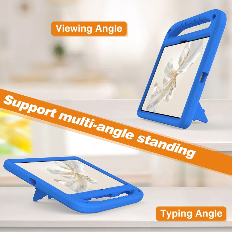 For Honor Pad 9 12.1 Handle EVA Shockproof Tablet Case with Holder(Blue)