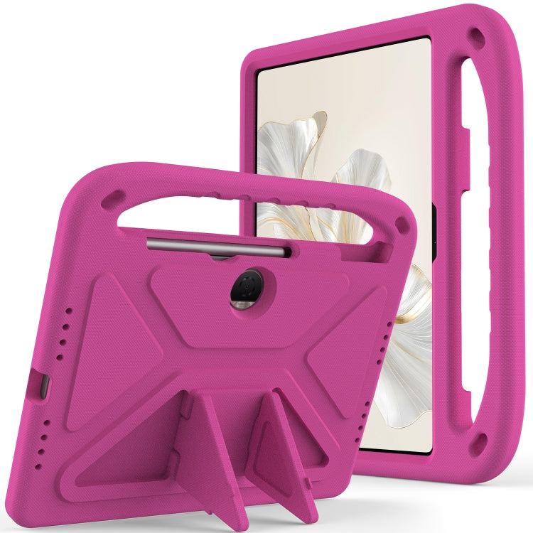 For Honor Pad 9 12.1 Handle EVA Shockproof Tablet Case with Holder(Rose Red)