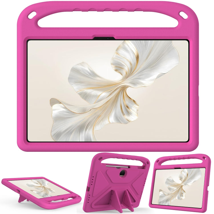 For Honor Pad 9 12.1 Handle EVA Shockproof Tablet Case with Holder(Rose Red)