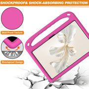 For Honor Pad 9 12.1 Handle EVA Shockproof Tablet Case with Holder(Rose Red)