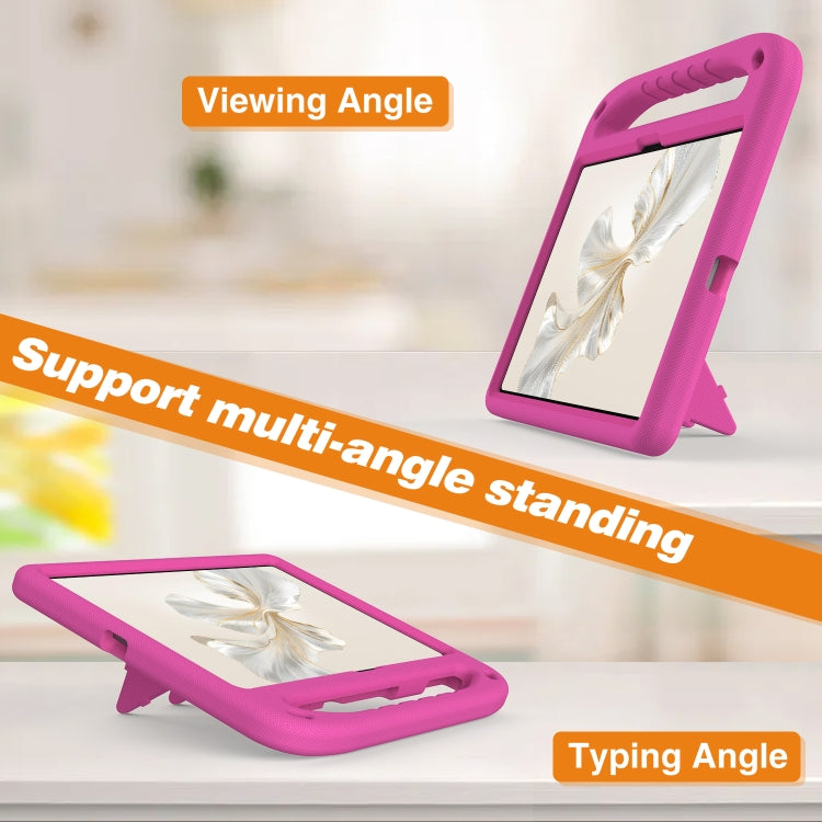 For Honor Pad 9 12.1 Handle EVA Shockproof Tablet Case with Holder(Rose Red)