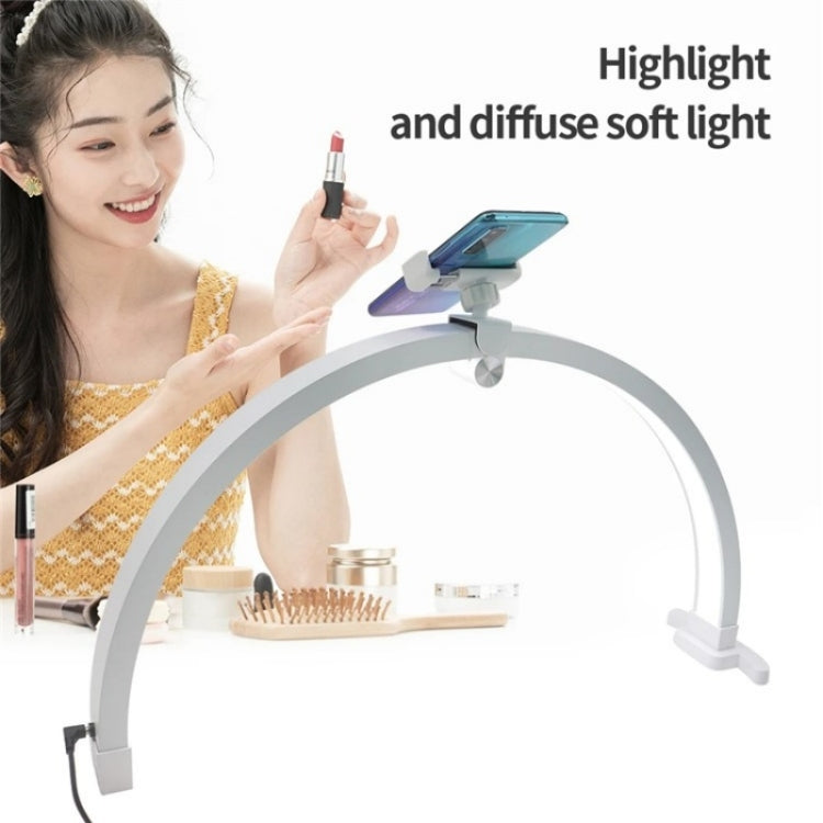 M12X Foldable LED Half Moon Lamp Touch Control Nail Art Lamp, Length: 56cm(AU Plug)