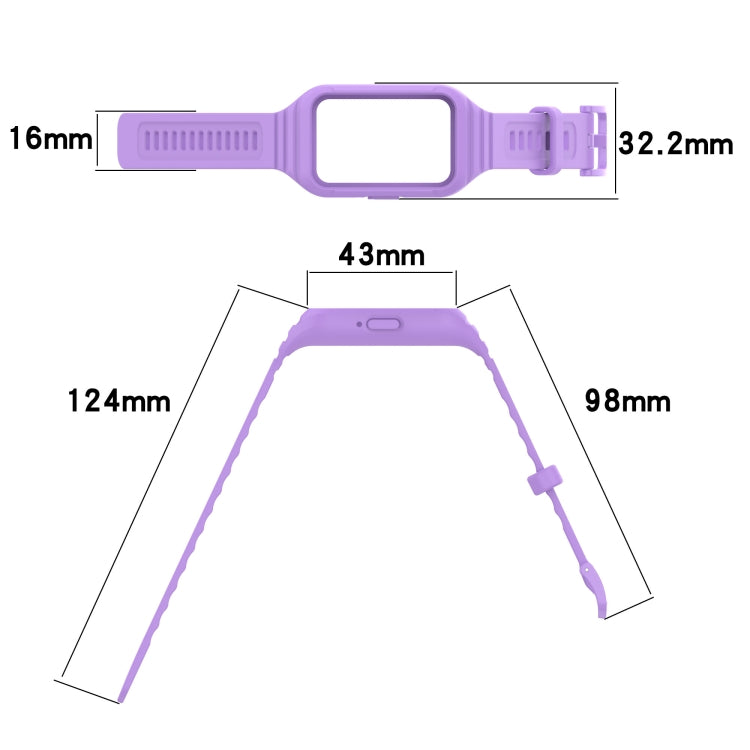 For Samsung Galaxy Fit 3 Integrated TPU Watch Band(Black)
