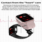 ET570 1.96 inch Color Screen Smart Watch Silicone Strap, Support Bluetooth Call / ECG(Pink)