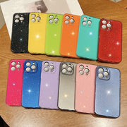 For iPhone 16 Jelly Glitter Solid Color TPU Phone Case(Black)
