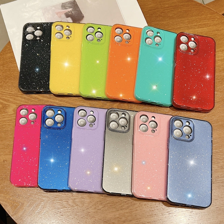 For iPhone 16 Plus Jelly Glitter Solid Color TPU Phone Case(Dark Blue)