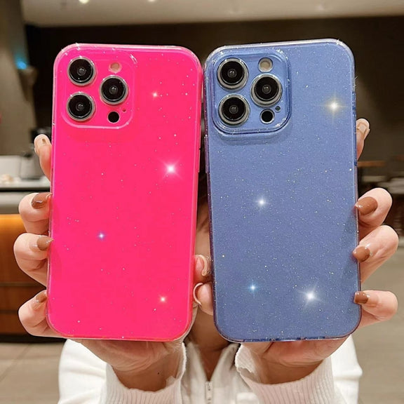 For iPhone 16 Jelly Glitter Solid Color TPU Phone Case(Black)