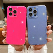 For iPhone 16 Plus Jelly Glitter Solid Color TPU Phone Case(Red)
