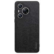 For Huawei Pura 70 Tree Bark Leather Shockproof Phone Case(Black)