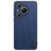 For Huawei Pura 70 Tree Bark Leather Shockproof Phone Case(Blue)