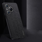For Huawei Pura 70 Tree Bark Leather Shockproof Phone Case(Blue)