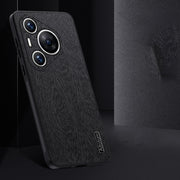 For Huawei Pura 70 Pro Tree Bark Leather Shockproof Phone Case(Grey)