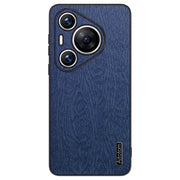 For Huawei Pura 70 Pro Tree Bark Leather Shockproof Phone Case(Blue)