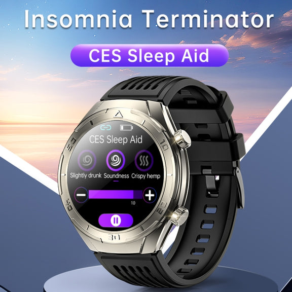 FD02 1.46 inch Color Screen Smart Watch, Support CES Sleep Aid / ECG Detection(Silver)