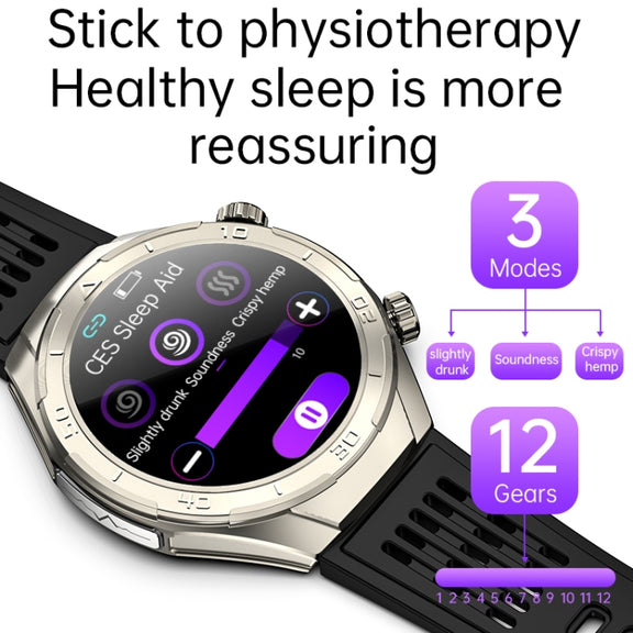 FD02 1.46 inch Color Screen Smart Watch, Support CES Sleep Aid / ECG Detection(Silver)