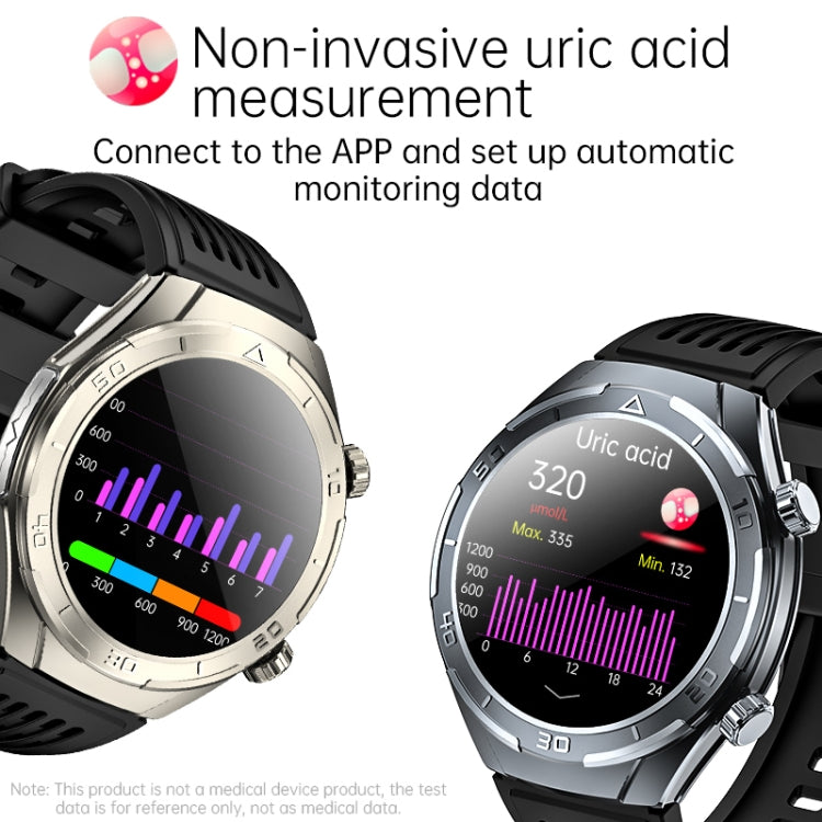 FD02 1.46 inch Color Screen Smart Watch, Support CES Sleep Aid / ECG Detection(Silver)