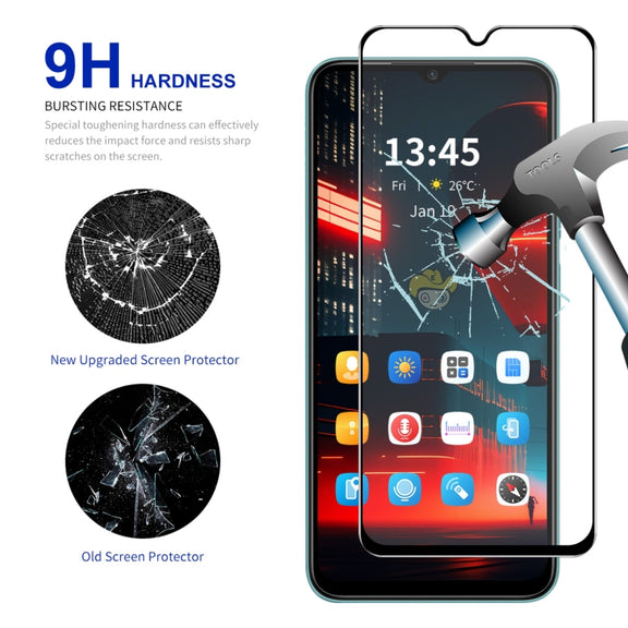 For Tecno Spark 9 Pro 2pcs ENKAY Full Glue High Aluminum-silicon Tempered Glass Film