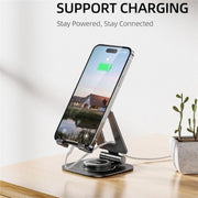 AS007-XS Adjustable Aluminum Alloy Desktop Phone Stand(Silver)