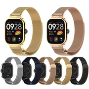 For CMF Watch Pro D395 Metal Frame + Milanese Integrated Magnetic Watch Band(Gold)
