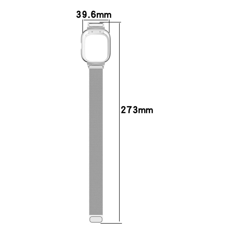 For CMF Watch Pro D395 Metal Frame + Milanese Integrated Magnetic Watch Band(Gold)