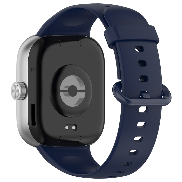 For Xiaomi  Mi Band 8 Pro Solid Color Colorful Buckle Silicone Watch Band(Dark Blue)