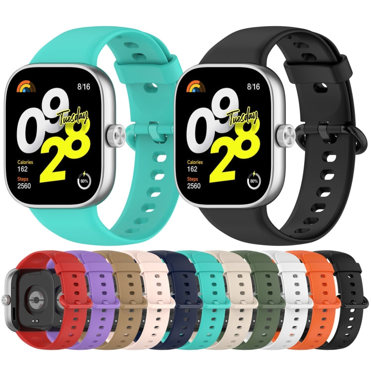 For Xiaomi  Mi Band 8 Pro Solid Color Colorful Buckle Silicone Watch Band(Ivory White)
