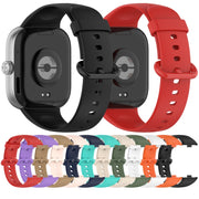 For Redmi Watch 4 Solid Color Colorful Buckle Silicone Watch Band(Orange)