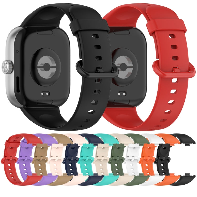 For Xiaomi Smart Band 9 Pro / 8 Pro Solid Color Colorful Buckle Silicone Watch Band(Purple)