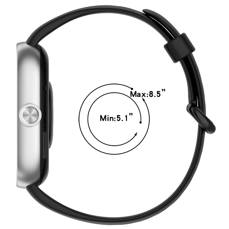 For Redmi Watch 4 Solid Color Colorful Buckle Silicone Watch Band(Light Pink)