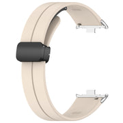 For Xiaomi  Mi Band 8 Pro Groove Folding Magnetic Buckle Silicone Watch Band(Starlight)