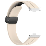 For Xiaomi  Mi Band 8 Pro Groove Folding Magnetic Buckle Silicone Watch Band(Starlight)