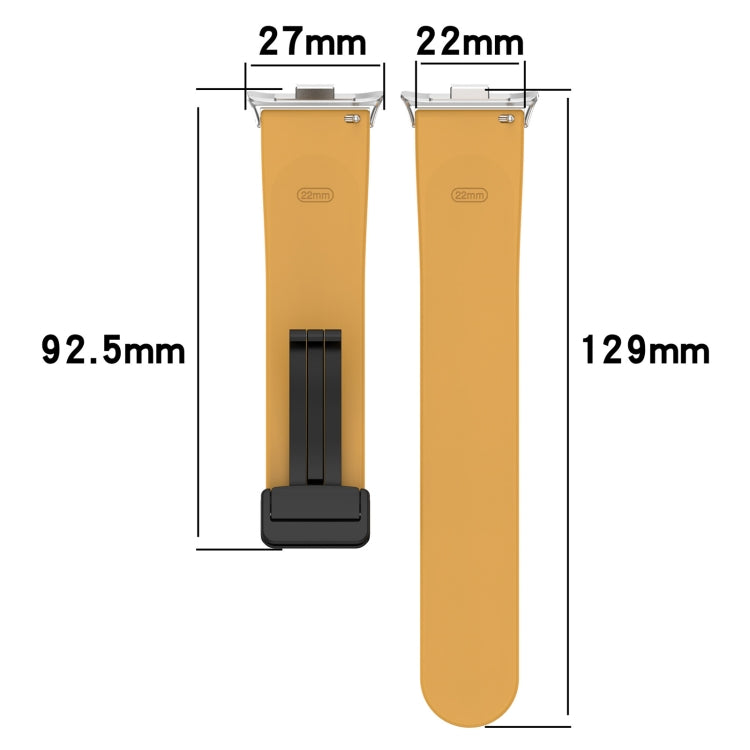 For Xiaomi  Mi Band 8 Pro Groove Folding Magnetic Buckle Silicone Watch Band(White)