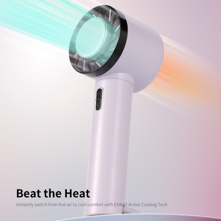 ENKAY Hat-Prince Handheld Mini Portable Cold Compress Cooling Fan(White)