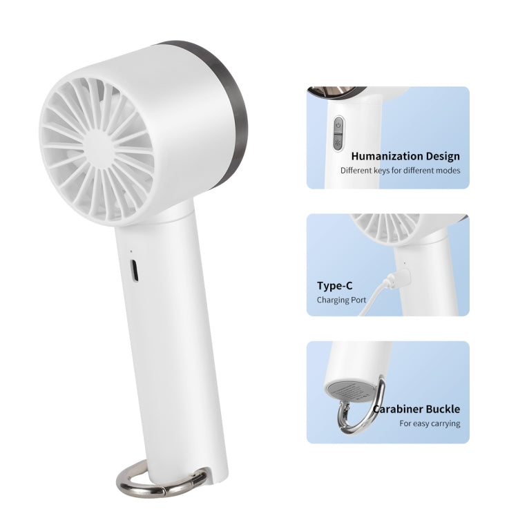 ENKAY Hat-Prince Handheld Mini Portable Cold Compress Cooling Fan(White)