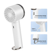 ENKAY Hat-Prince Handheld Mini Portable Cold Compress Cooling Fan(Blue)