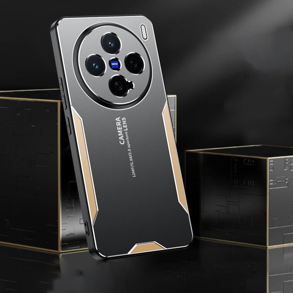 For vivo X200 Pro mini Blade Series TPU Hybrid Metal Phone Case(Gold)