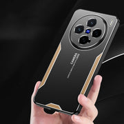For vivo X200 Pro mini Blade Series TPU Hybrid Metal Phone Case(Gold)