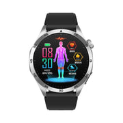 ET485 1.43 inch Color Screen Smart Watch Silicone Strap, Support Bluetooth Call / Micro-physical Examination(Silver)