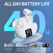 M10 Wireless Bluetooth Smart Voice Translator Headset Multiple Languages Translation Earphones(White)