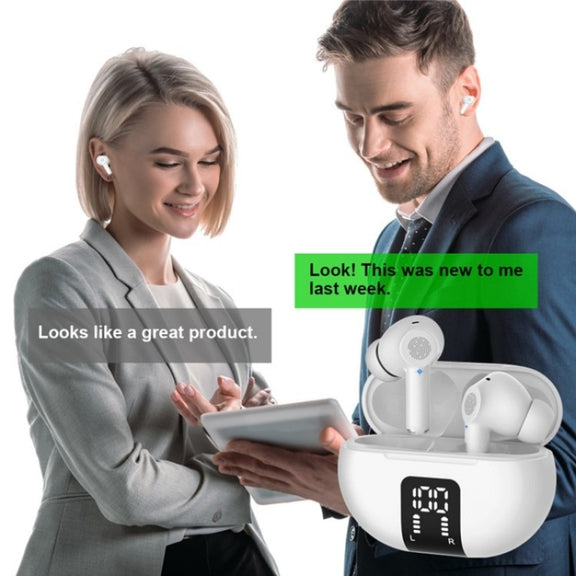 M10 Wireless Bluetooth Smart Voice Translator Headset Multiple Languages Translation Earphones(White)