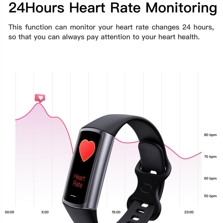C68L IP67 Water-resistant Smart Bracelet Sport Fitness Tracker(Black)